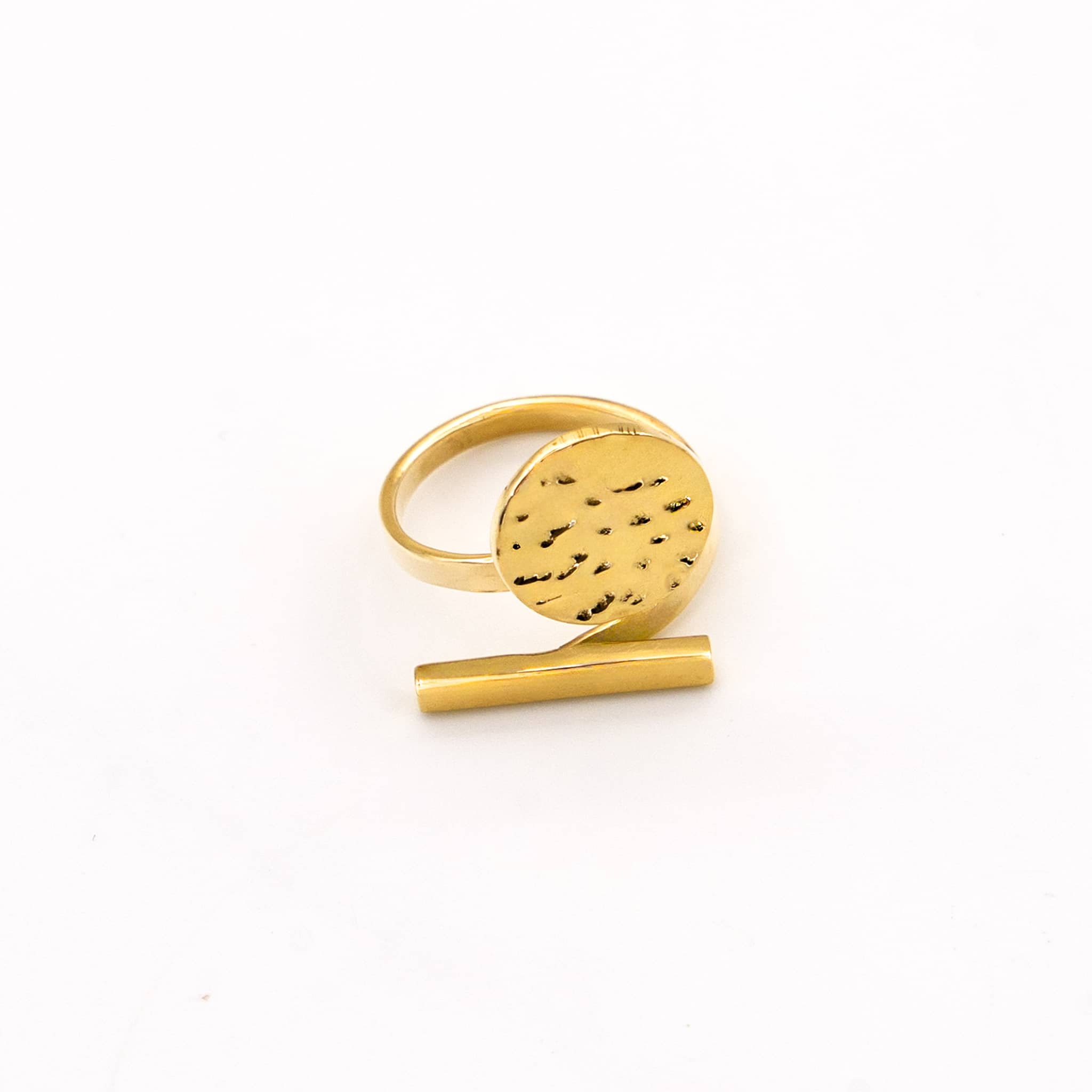Brass Hammered Open Ring | Nuru Ecodunia