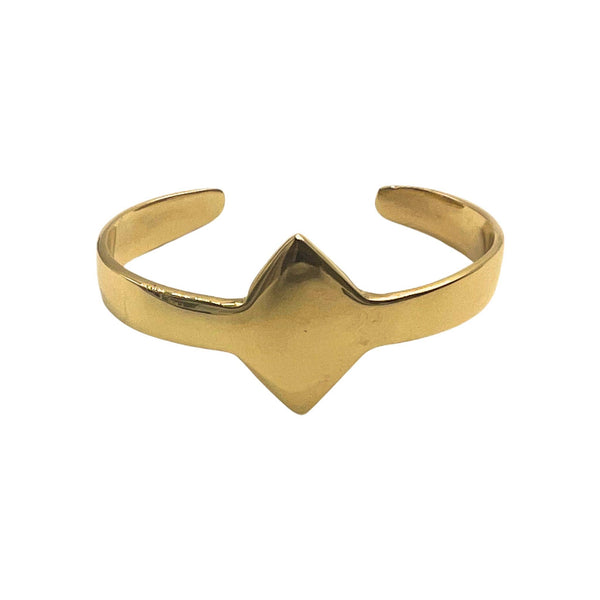 Nyota Adjustable Triangular Brass Cuff Bracelet Unisex