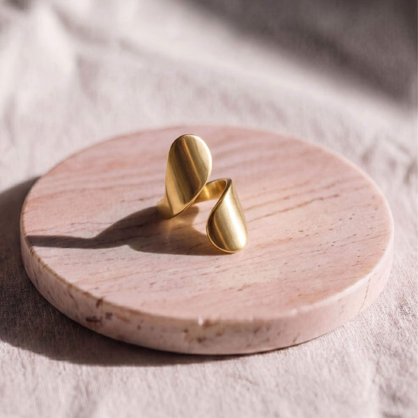Adjustable Brass Wide Wrap Ring | Naji - EcoDunia