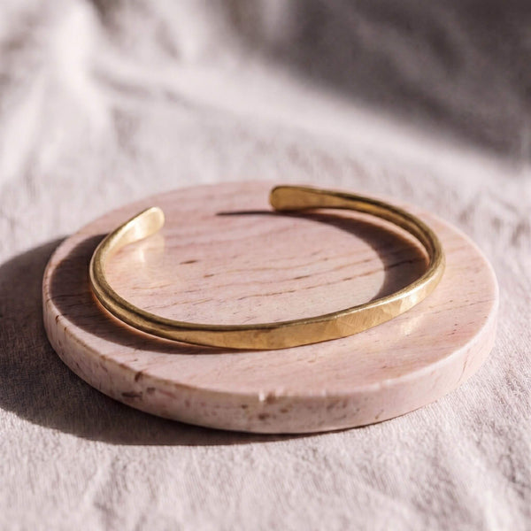 Gentle Open Brass Cuff Bracelet | Lia