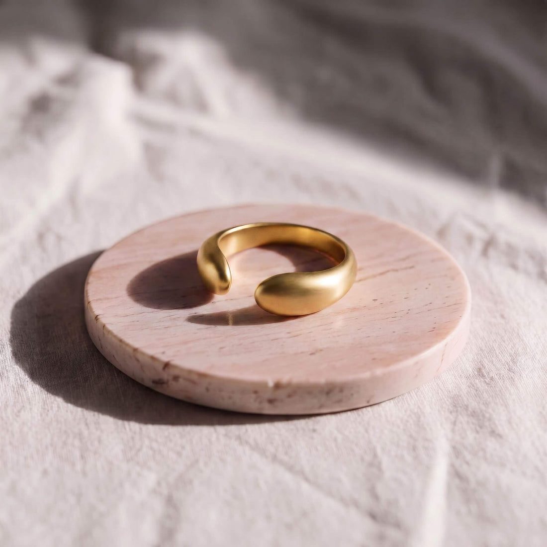 Brass Open Droplet Ring | Amana - EcoDunia