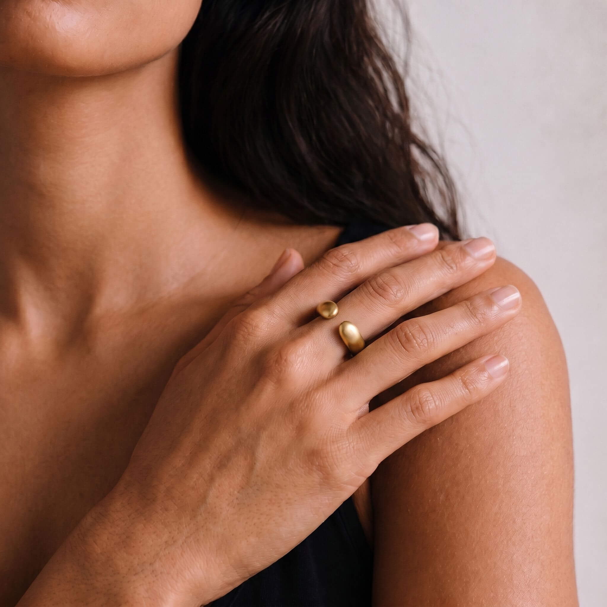 Brass Open Droplet Ring | Amana - EcoDunia