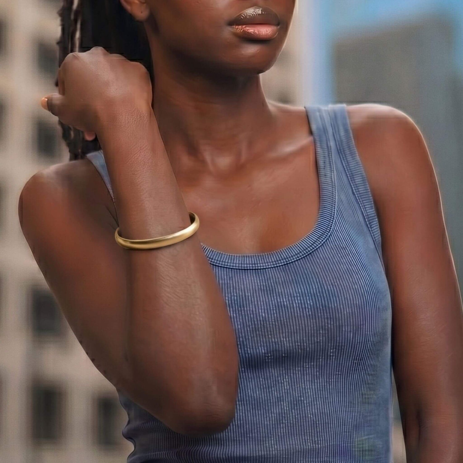 Elegant Brass Cuff Bracelet | Wema - EcoDunia