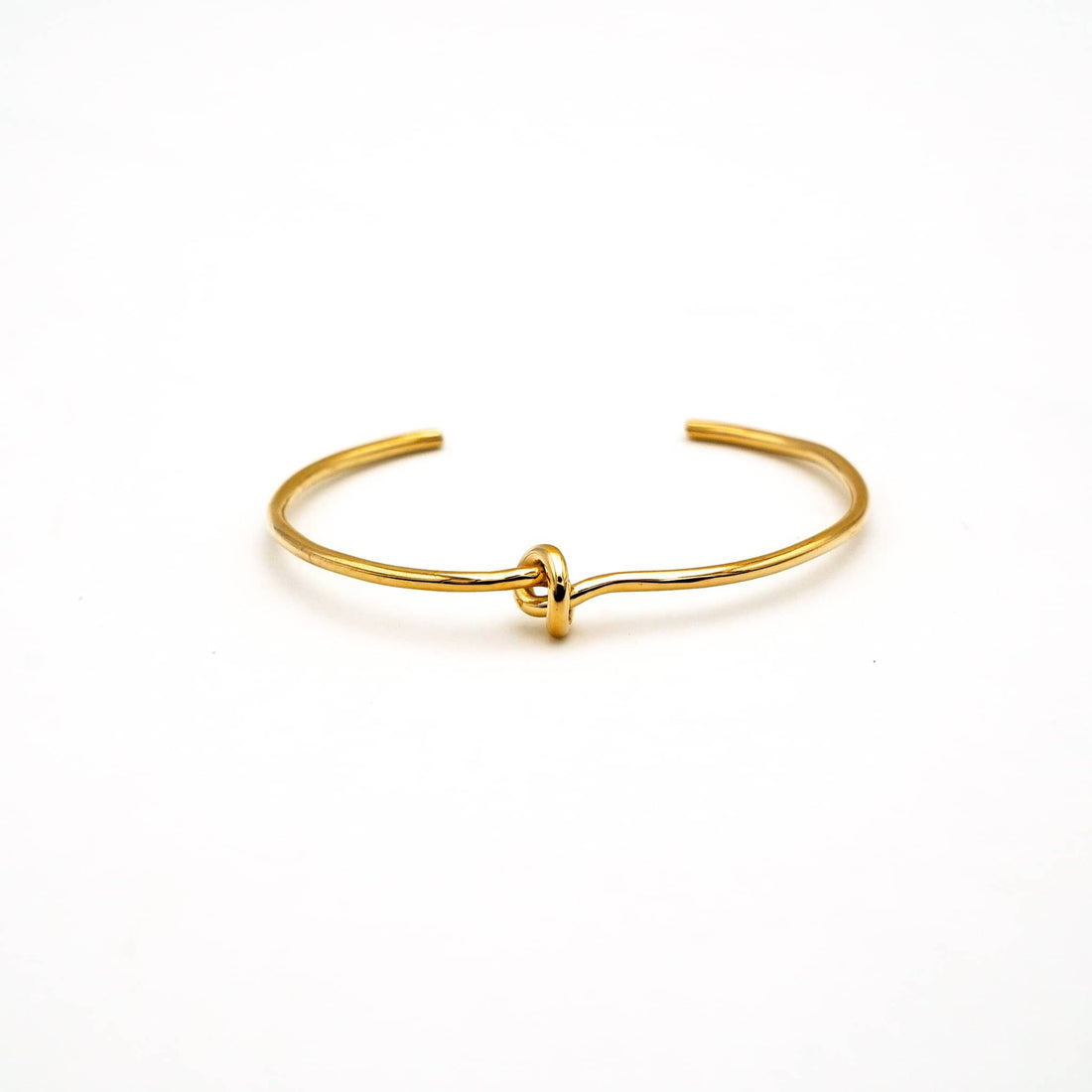 Open Knot Cuff Bracelet in Brass for Women - Tatu