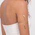 Open Wrap Brass Armlet, Adjustable Upper Arm Cuff | Nema - EcoDunia