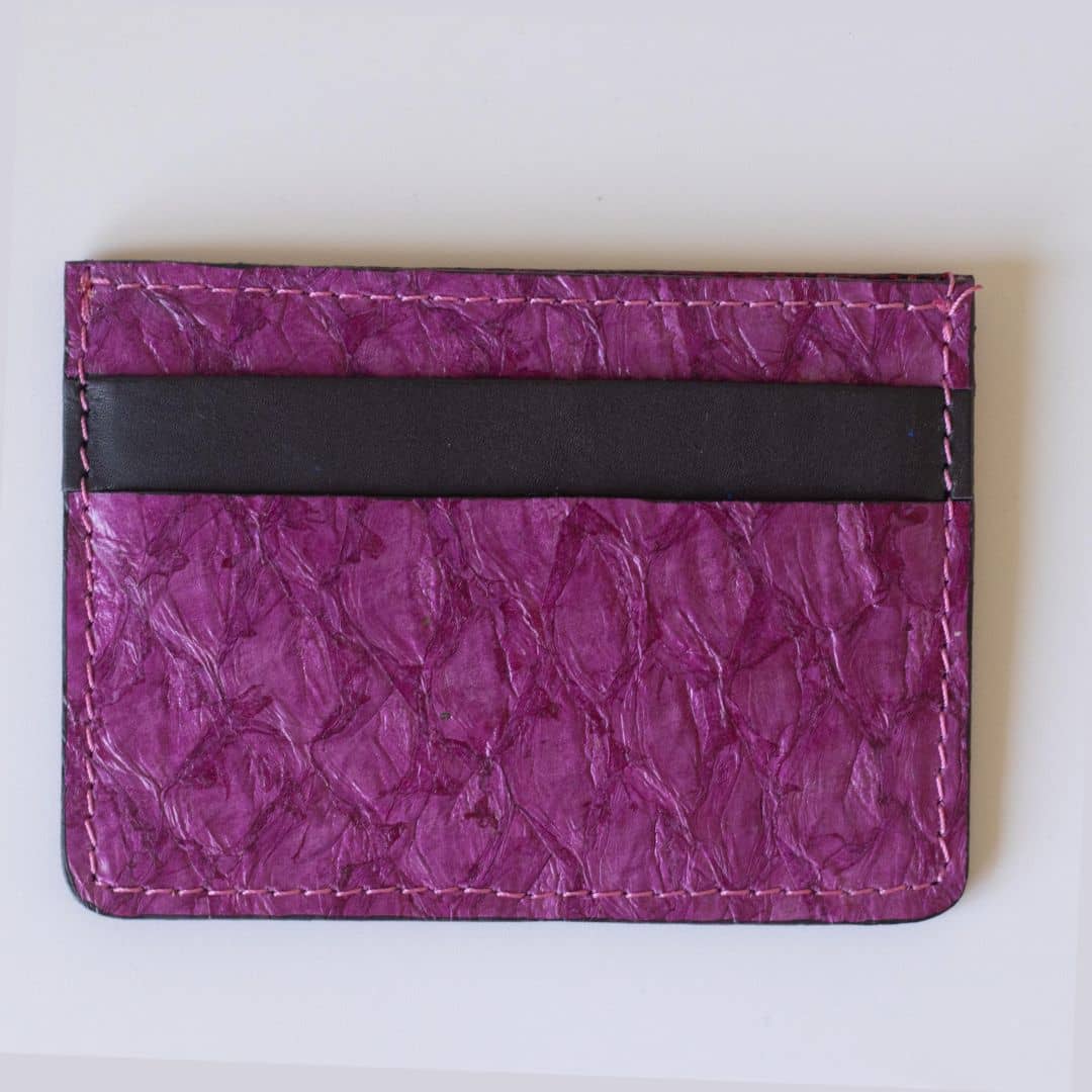 Fish Card Holder Wallet, Unisex Leather Card Case - EcoDunia #color_orchid-purple