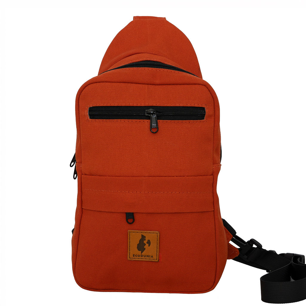 Umoja rust canvas outdoor crossbody sling bag 