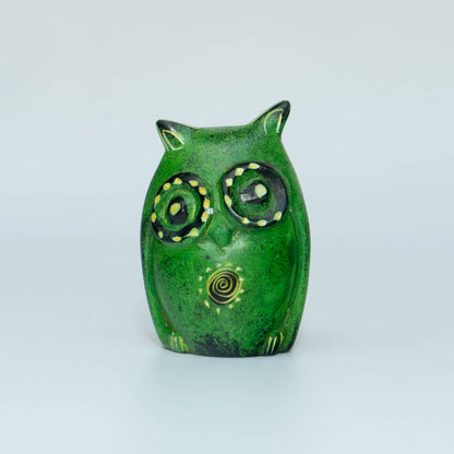 Hand Carved Owl Figurine Soapstone Sculpture