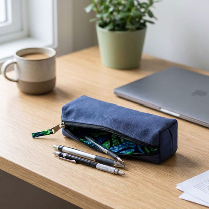Pencil Pouch Zipper Bag – Fair Trade Cotton Canvas Pencil Case  - EcoDunia 