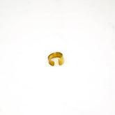 Penda wide band brass cuff ring side profile showing band width