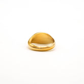 Brass Narrow Oval Signet Ring | Pendo