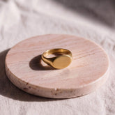 Brass Narrow Oval Signet Ring | Pendo