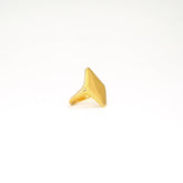 Brass Double Triangle Pyramid Ring | Pia Ecodunia