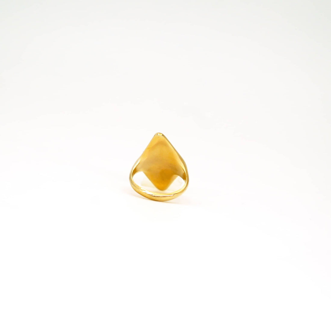 Pia Brass Solitaire Double Triangle Ring