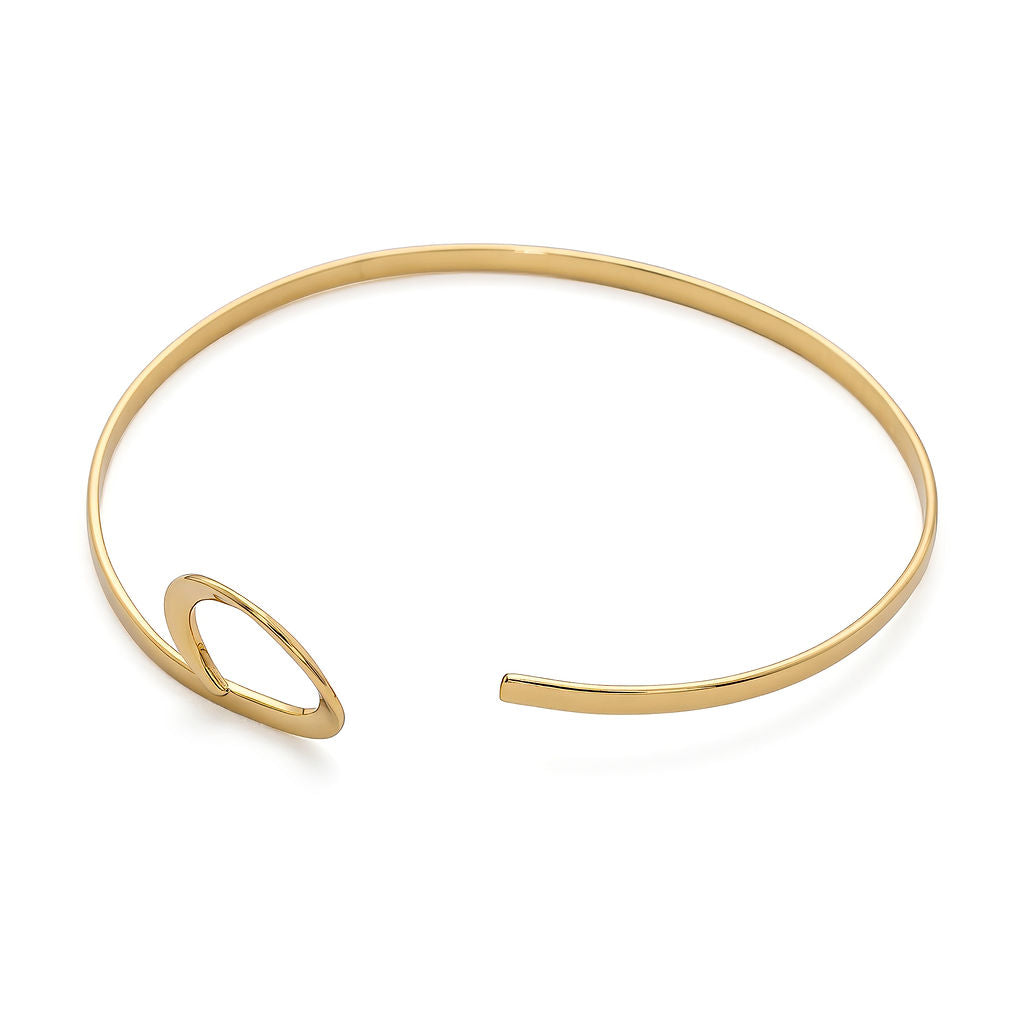 Open Loop Brass Collar Choker Necklace for Women | Pindu - EcoDunia
