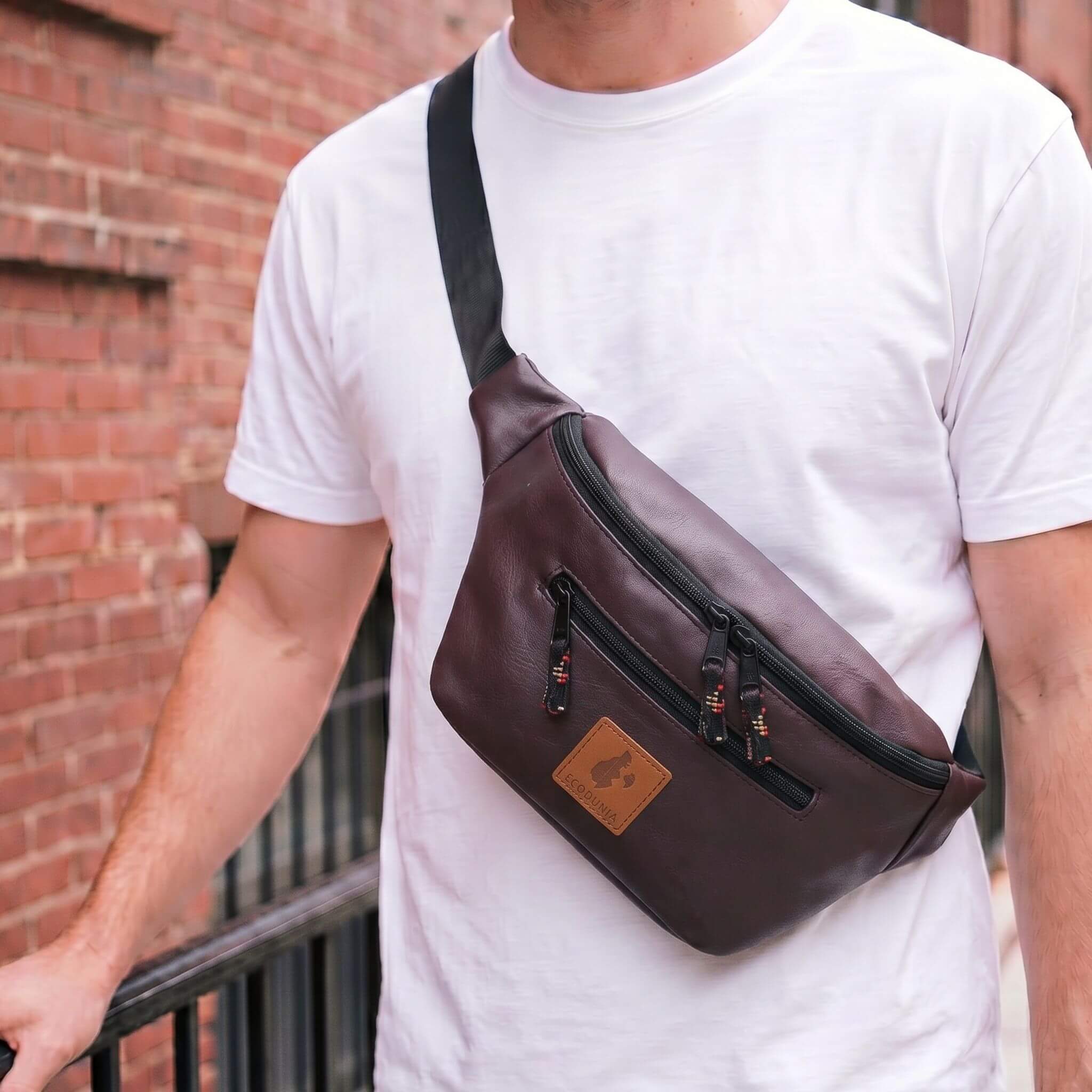 Plum Vegan Crossbody Fanny Pack 