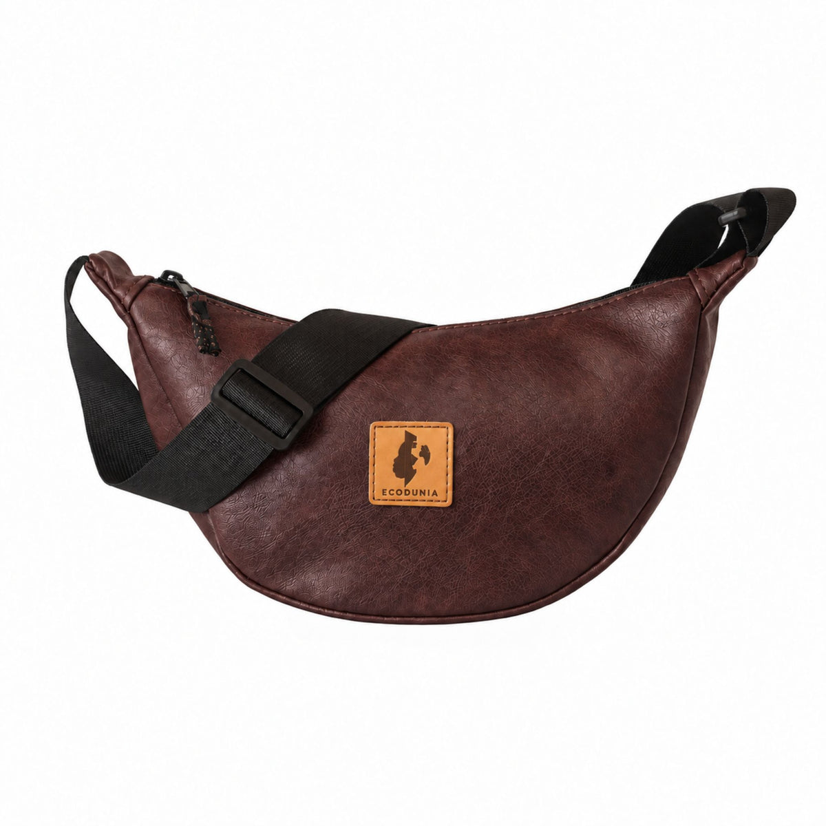 Round Mini Vegan Leather Crossbody Shoulder Bag - EcoDunia 