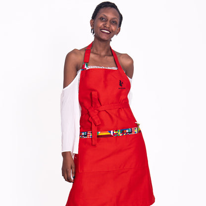 Jikoni Full Apron - Red