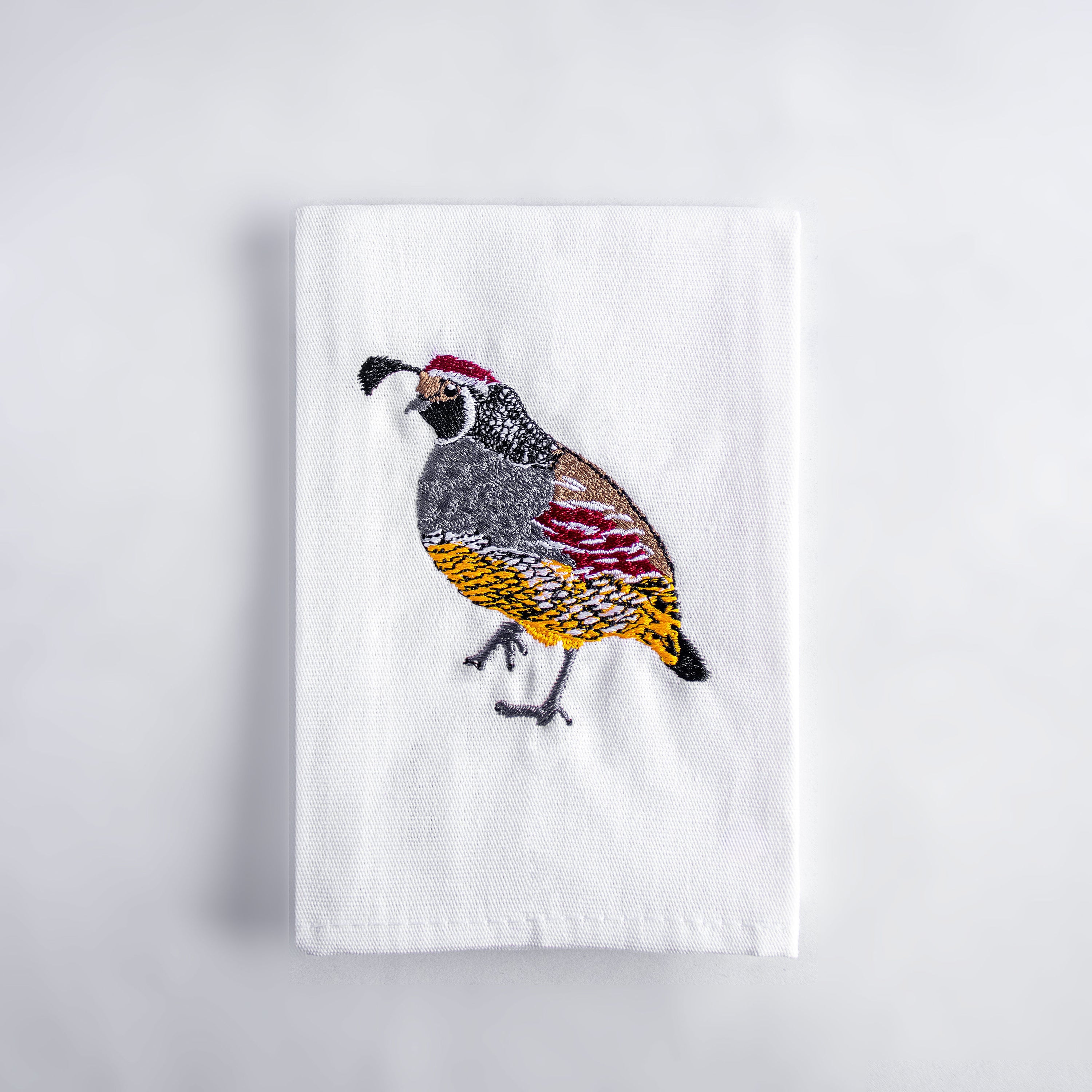 Bird Embroidered Cotton Cloth Napkins - Handmade Set 