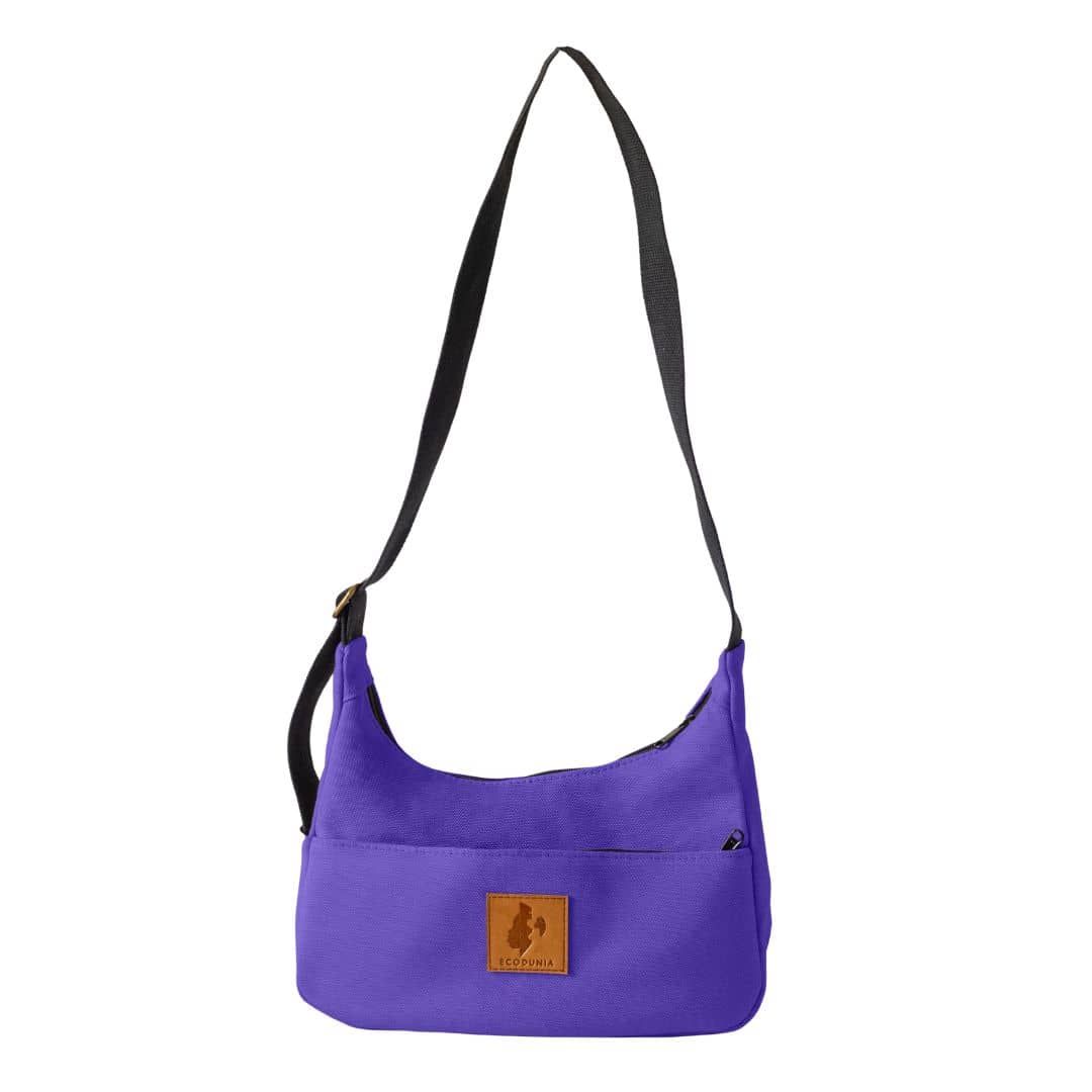 Purple Crossbody Crescent Bag