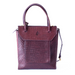 Nakuru Leather  Bag- Purple Elephant print leather