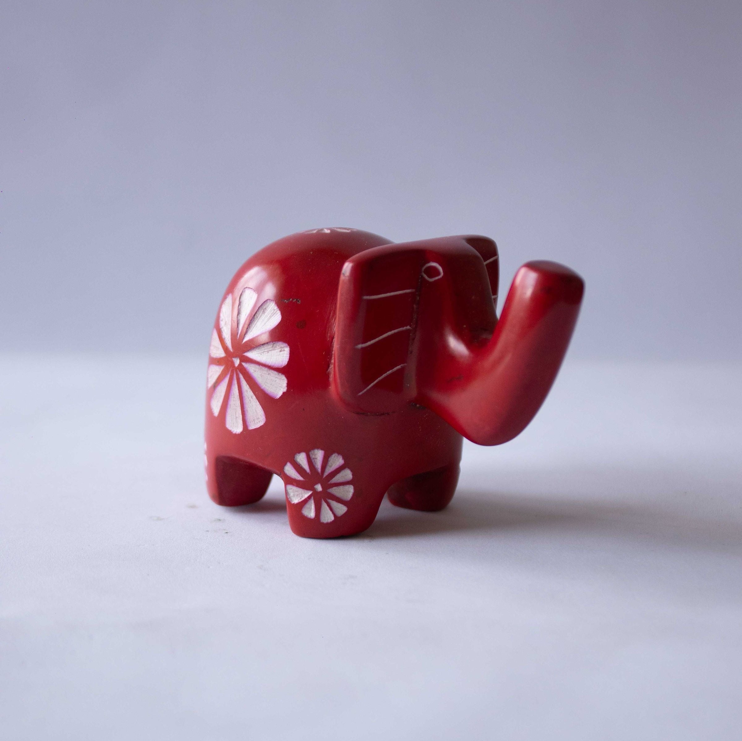 Hand Carved Elephant Soapstone Sculpture