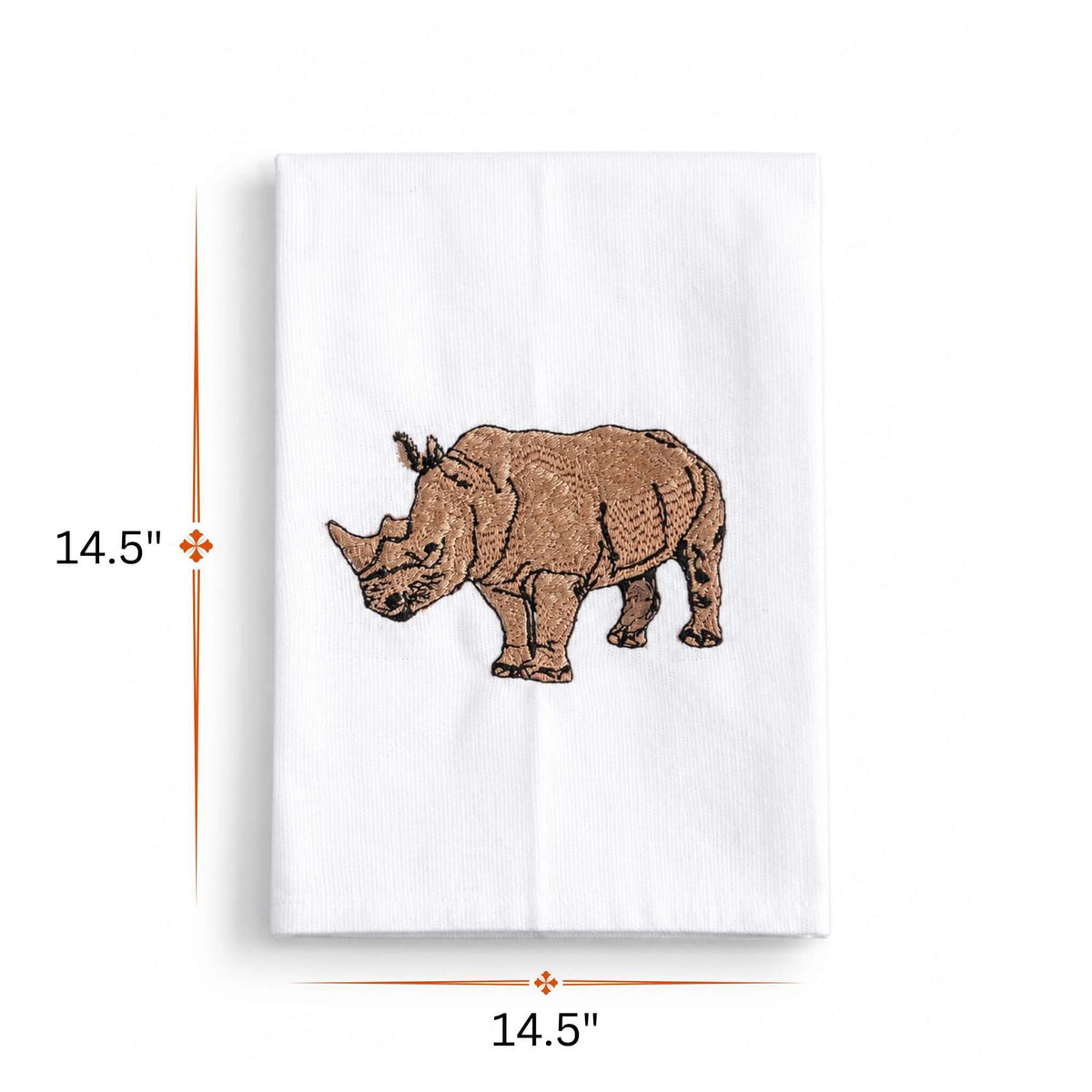 African Wildlife Embroidered Cotton Napkins | Set of 4