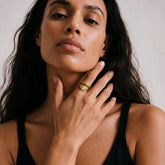Ribbed Shield Statement Ring | Bata Ecodunia