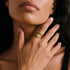 Ribbed Shield Statement Ring | Bata Ecodunia