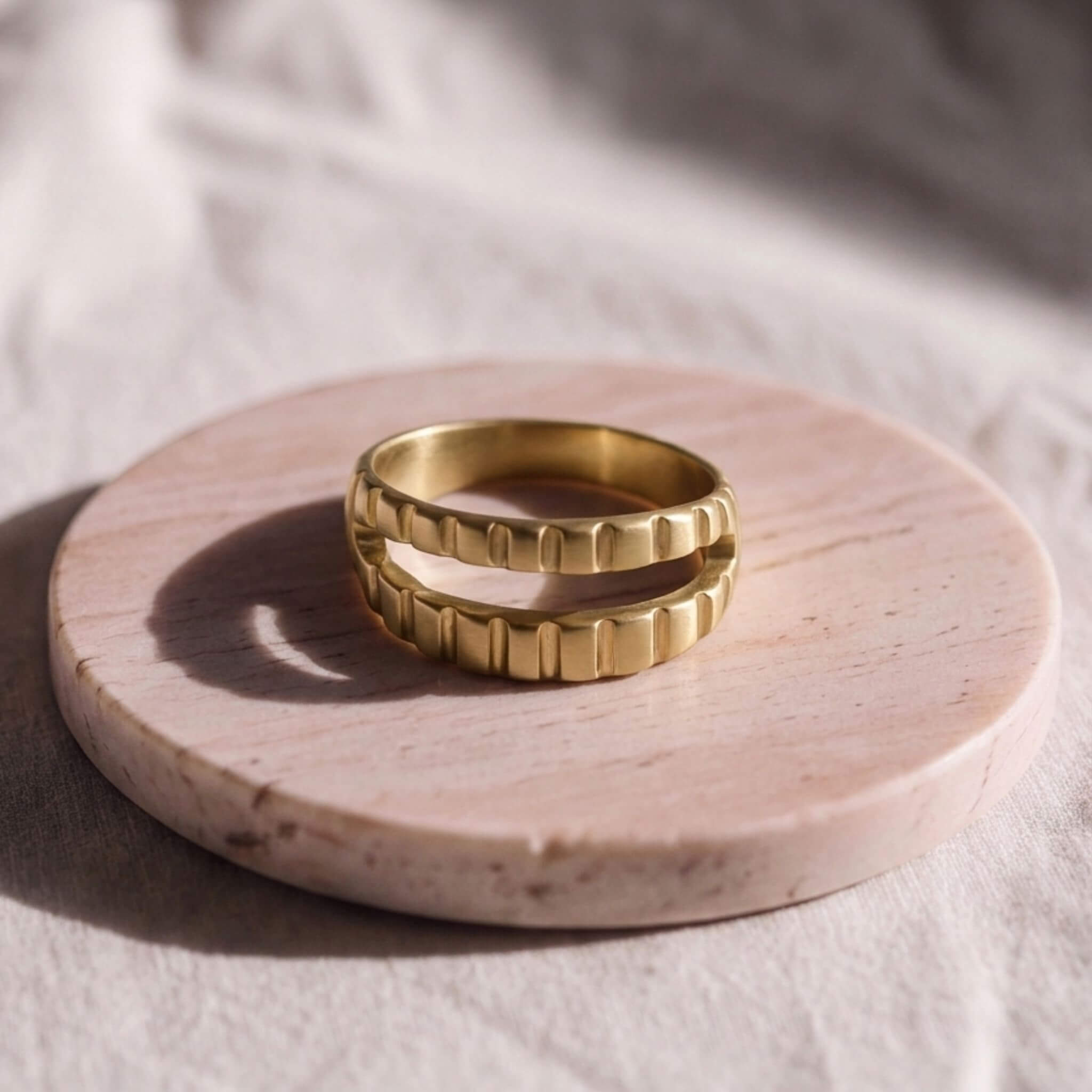 Ribbed Double Band Ring | Matata - EcoDunia
