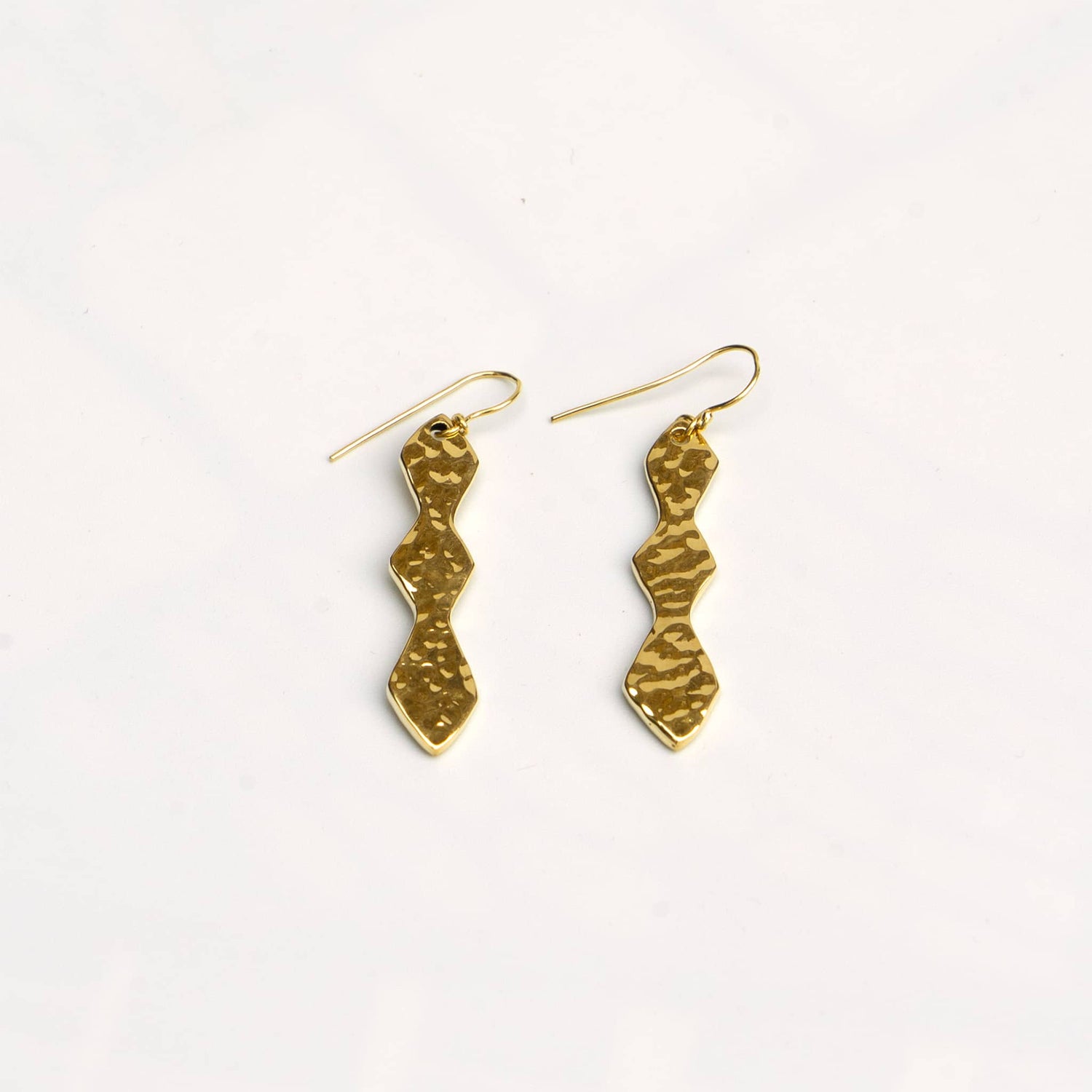 Rio Dangle Geometric Brass Pendant Earrings