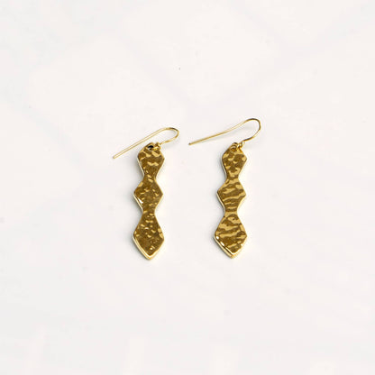 Rio Dangle Geometric Brass Pendant Earrings