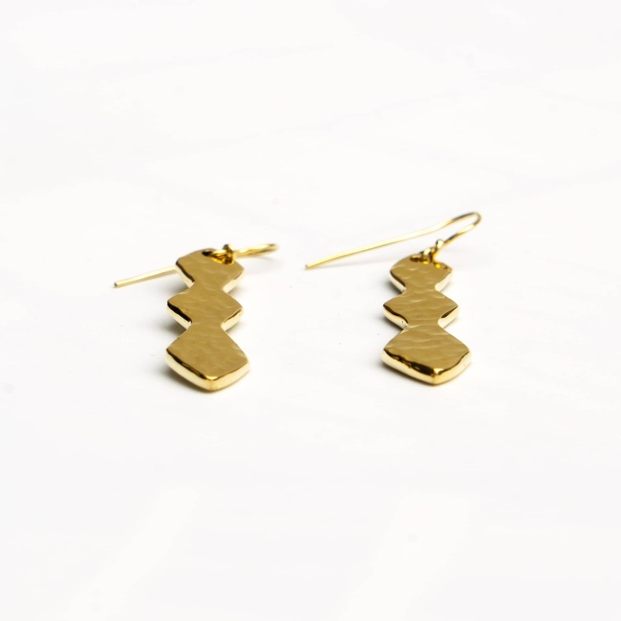 Rio Dangle Geometric Brass Pendant Earrings