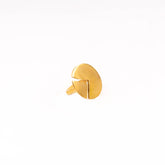Robo Brass Quarter Moon Adjustable Ring