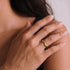 Brass Round Wave Band Stackable Ring | Tosha - EcoDunia
