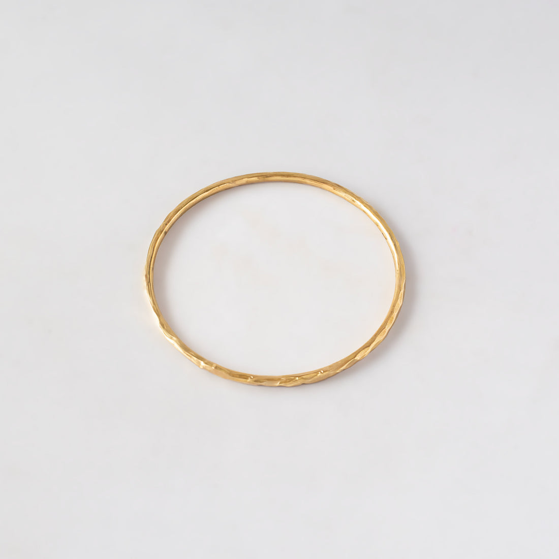 Thin Circular Textured Brass Bangle for Women - Raha