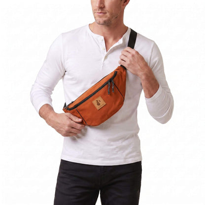 Crossbody Large Fanny Pack -  Canvas Waist Bag 