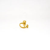 Brass Semi Circular and Dot Ring - Safi Handcrafted Jewelry