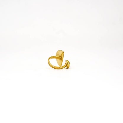 Brass Semi Circular and Dot Ring - Safi Handcrafted Jewelry