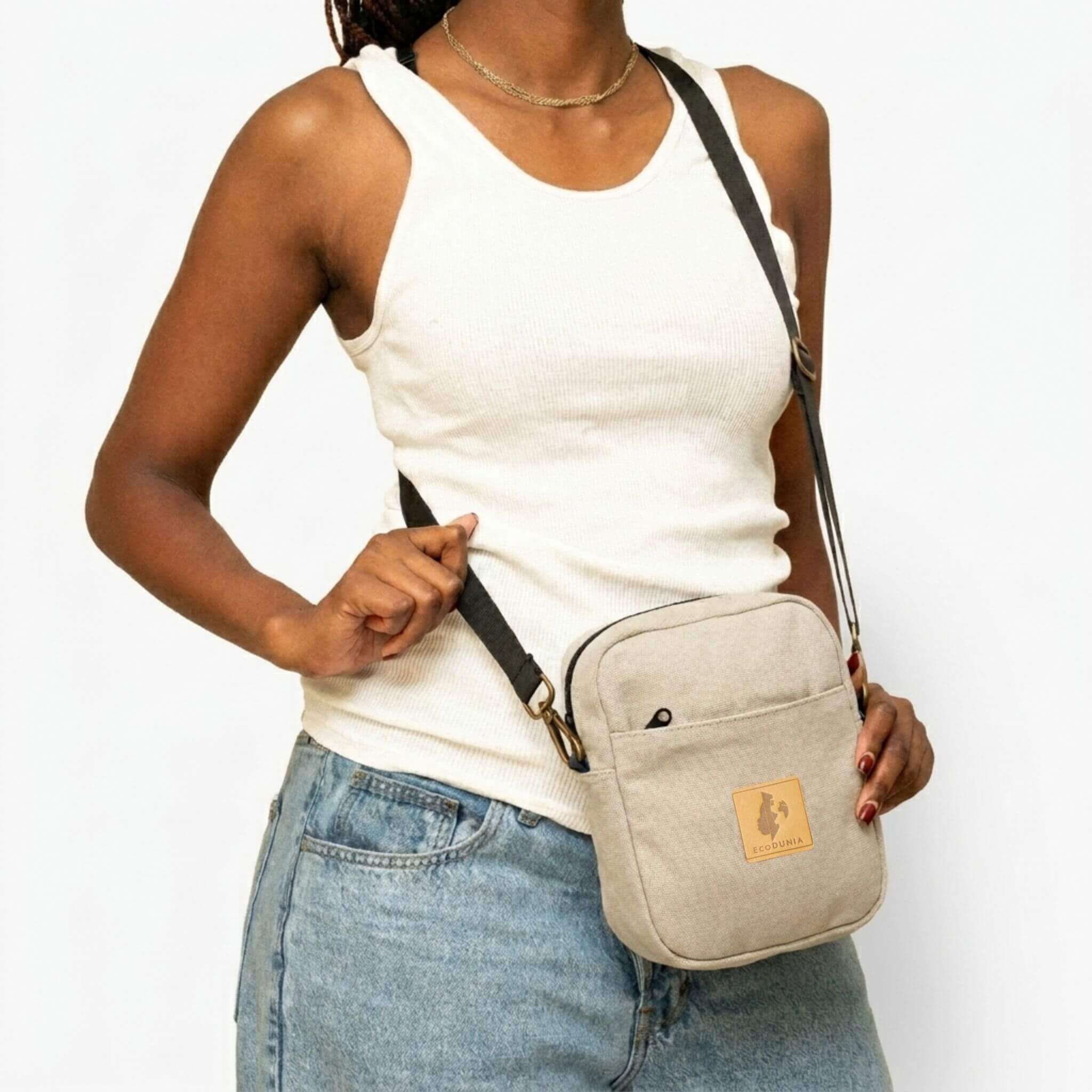 Convertible Canvas Crossbody Sling Bag 2L
