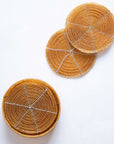 Beaded Coasters with Case - Set of Six