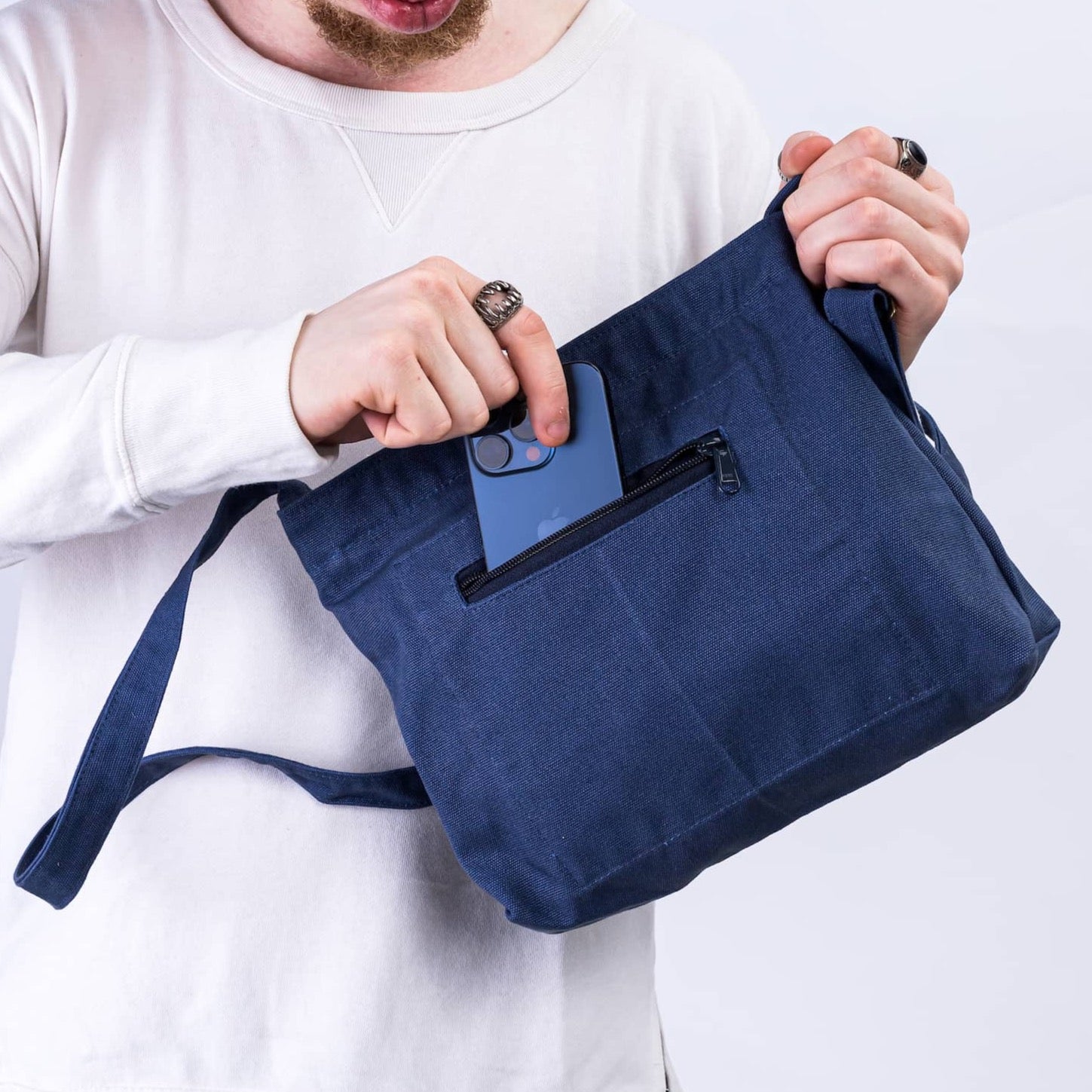Canvas Mini Crossbody Bag for Men &amp; Women | Amani 