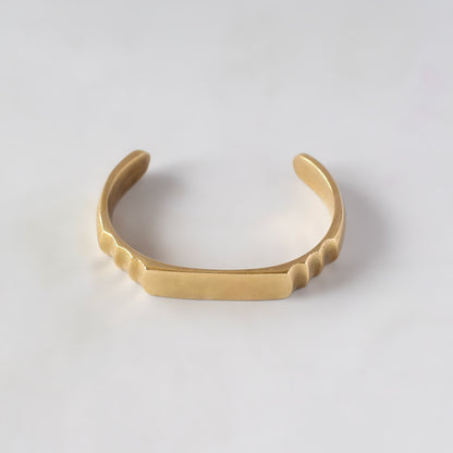 Adjustable Ace Cuff Bracelet in Brass - Imara