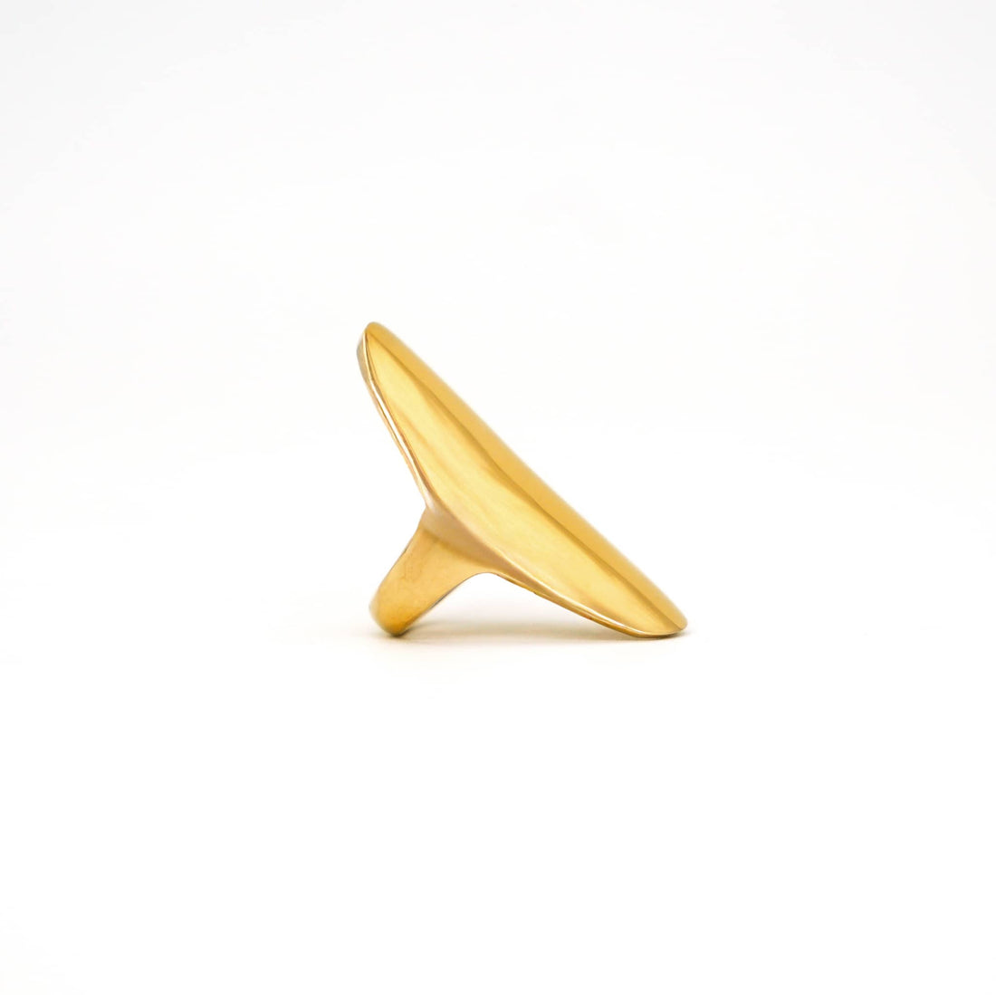 Skia Brass Oval Statement Ring