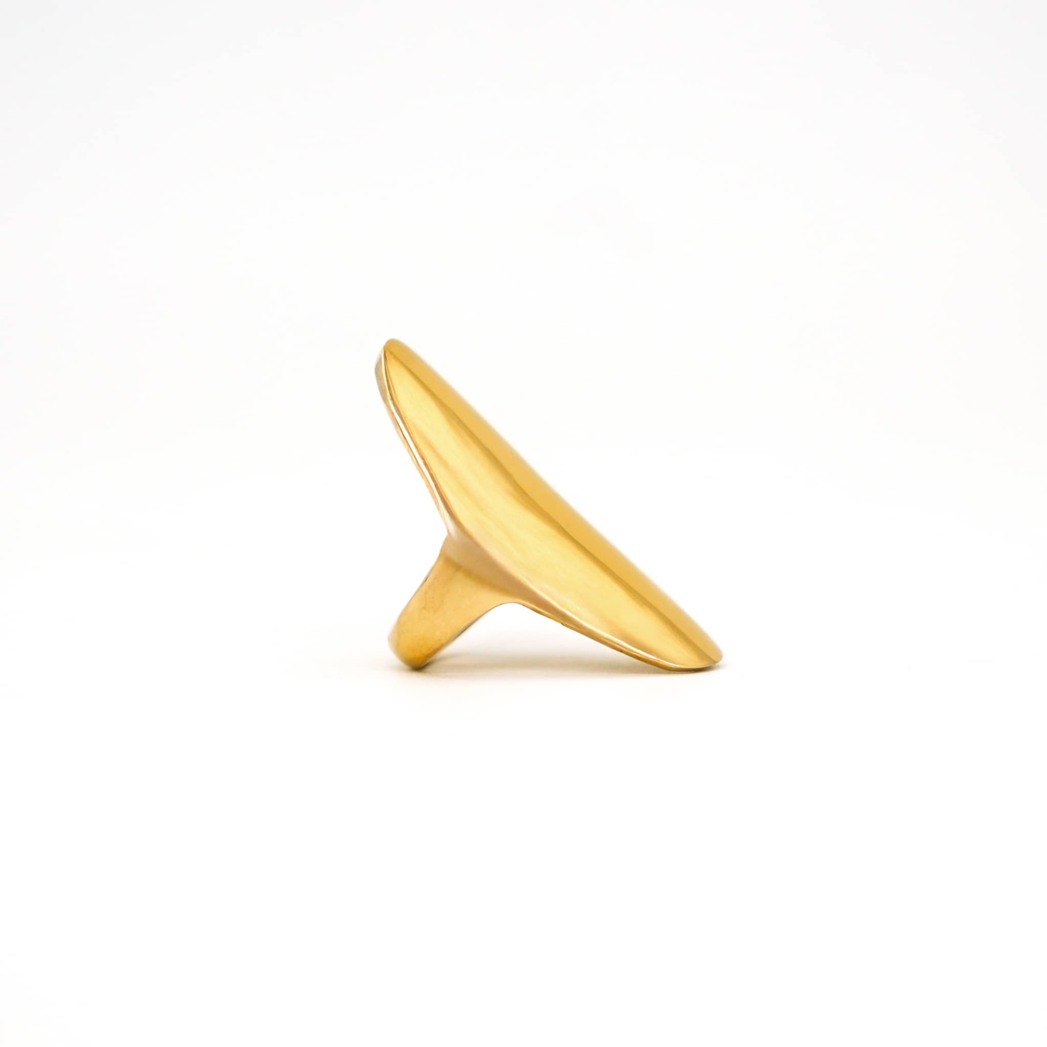 Skia Brass Oval Statement Ring