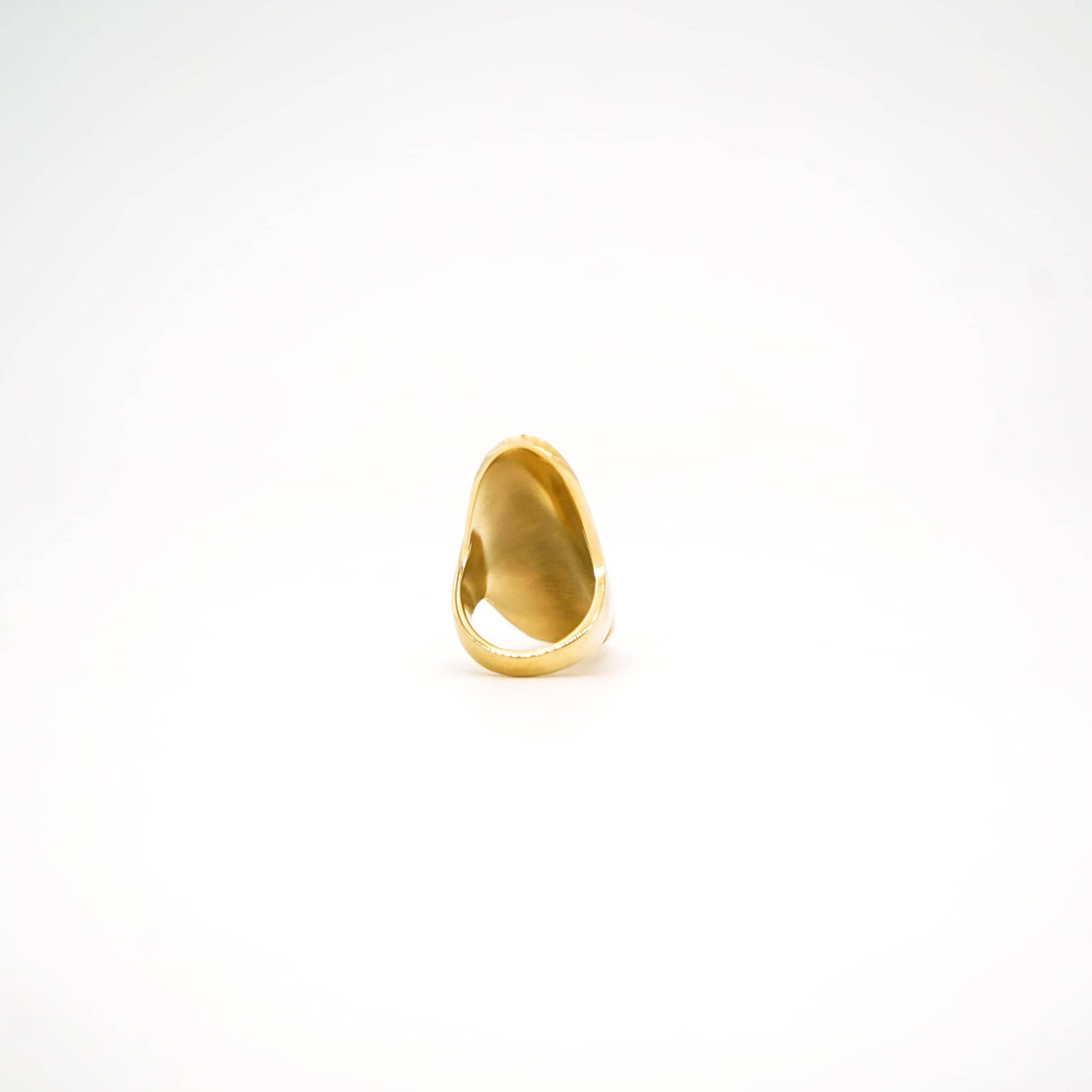 Skia Brass Oval Statement Ring