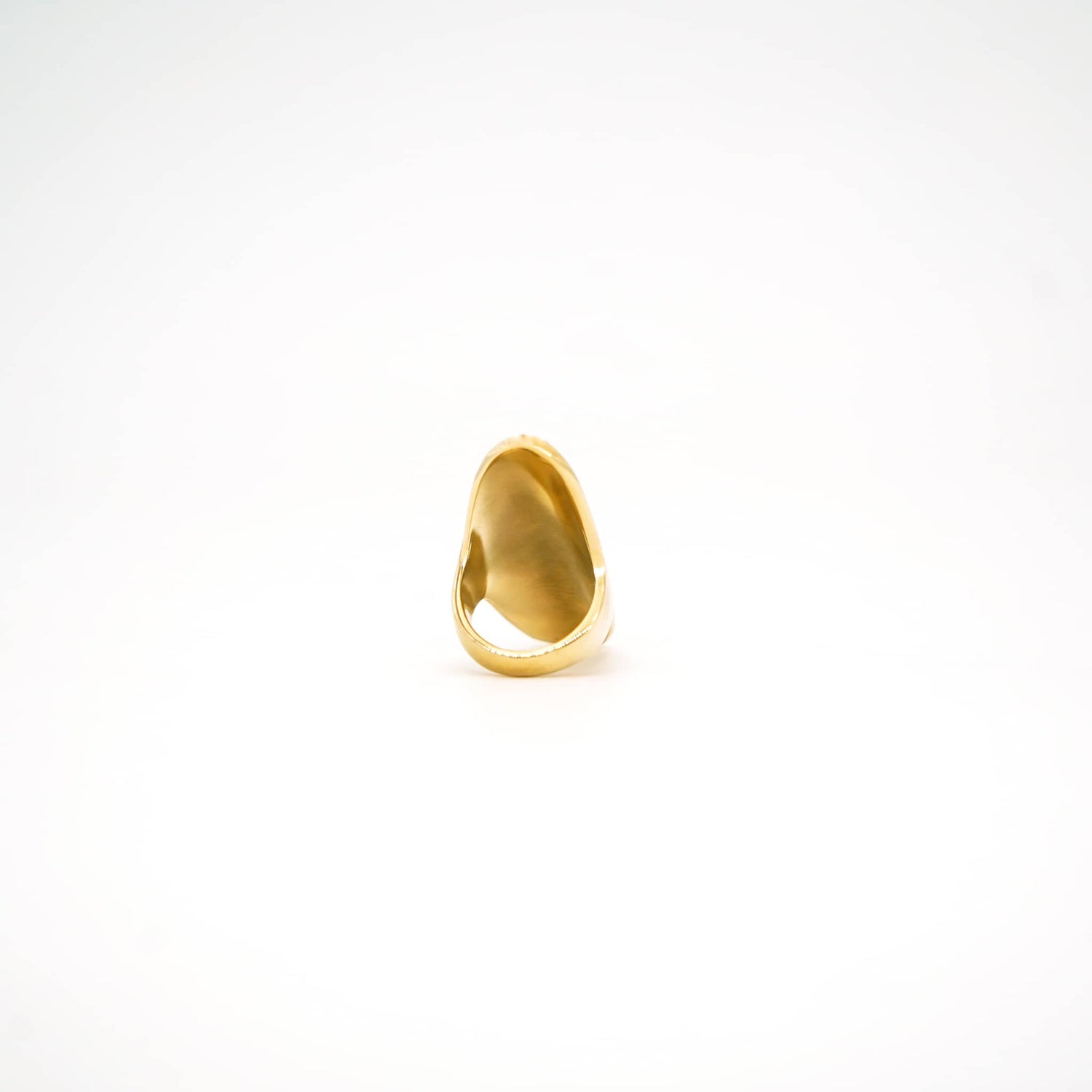 Skia Brass Oval Statement Ring