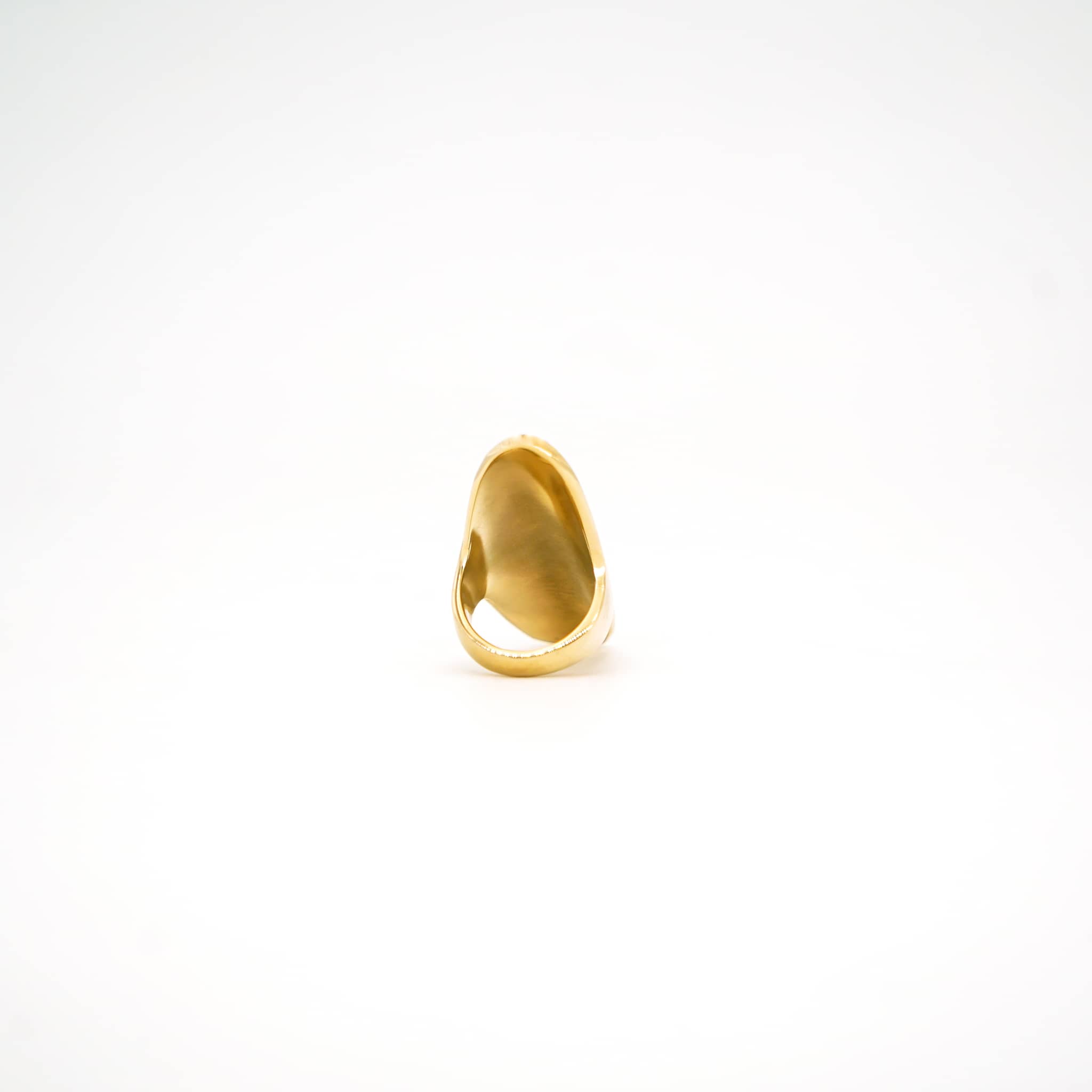 Skia Brass Oval Statement Ring