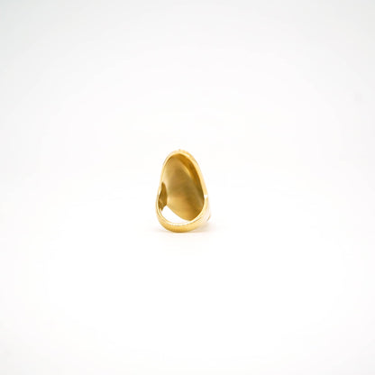 Skia Brass Oval Statement Ring