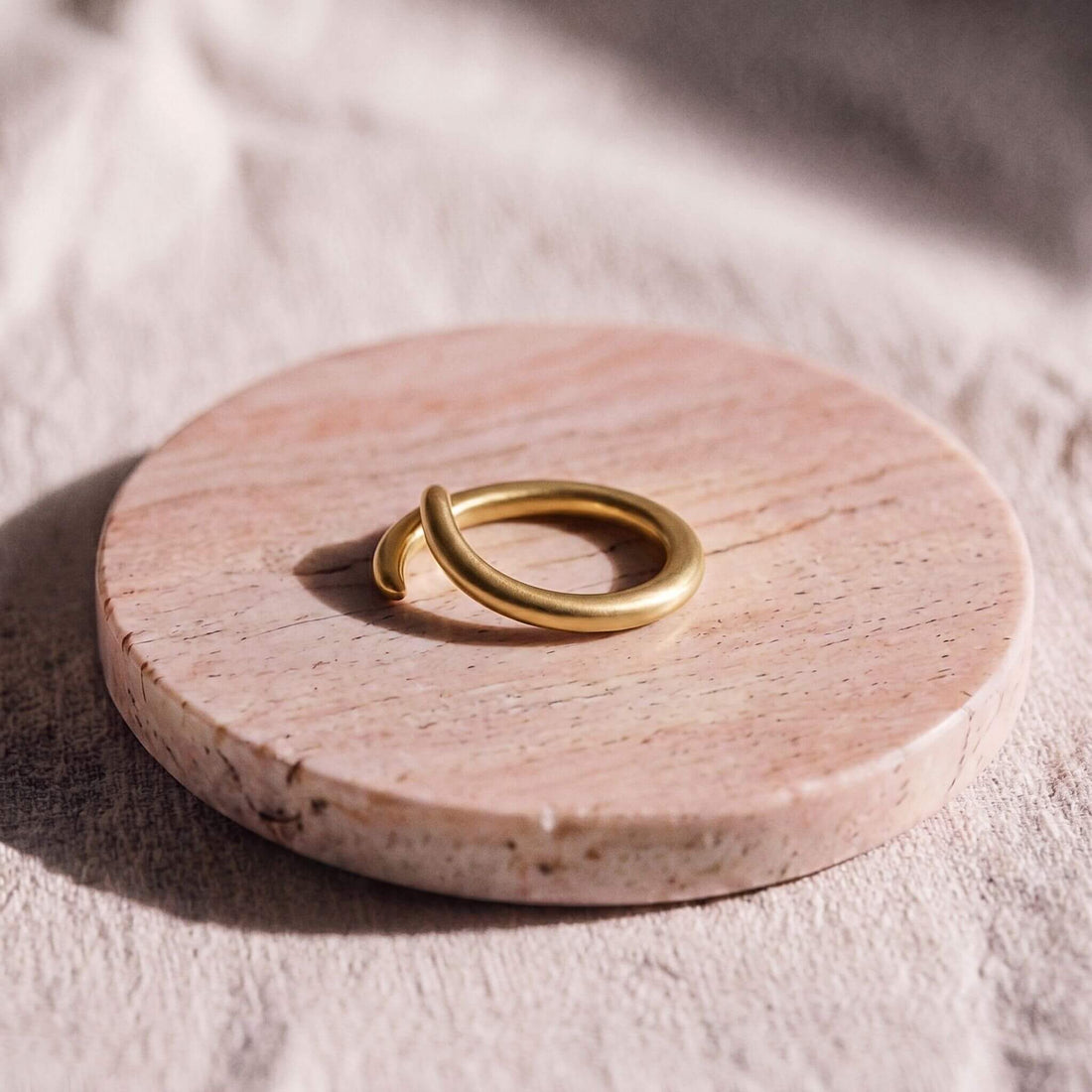 Slim Bypass Wrap Brass Ring | Shani - EcoDunia